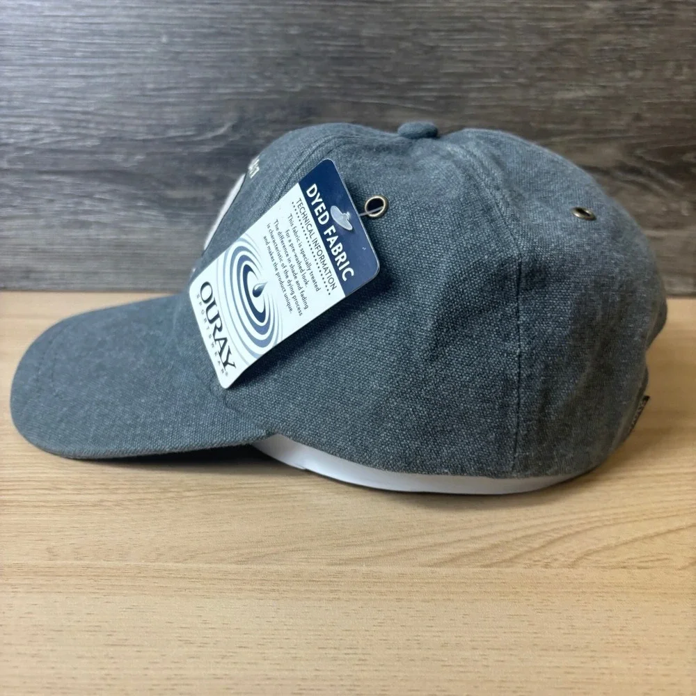 Bitter Root Land Trust Hat Strap Back Gray Canvas Baseball Cap Adjustable NWT‎